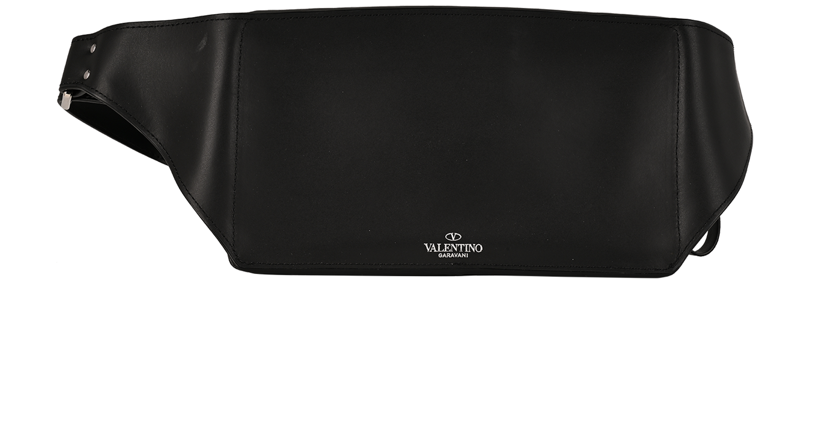 VLTN Rockstud Belt Bag, &pound;275, Handbags, Black, Leather, Back view